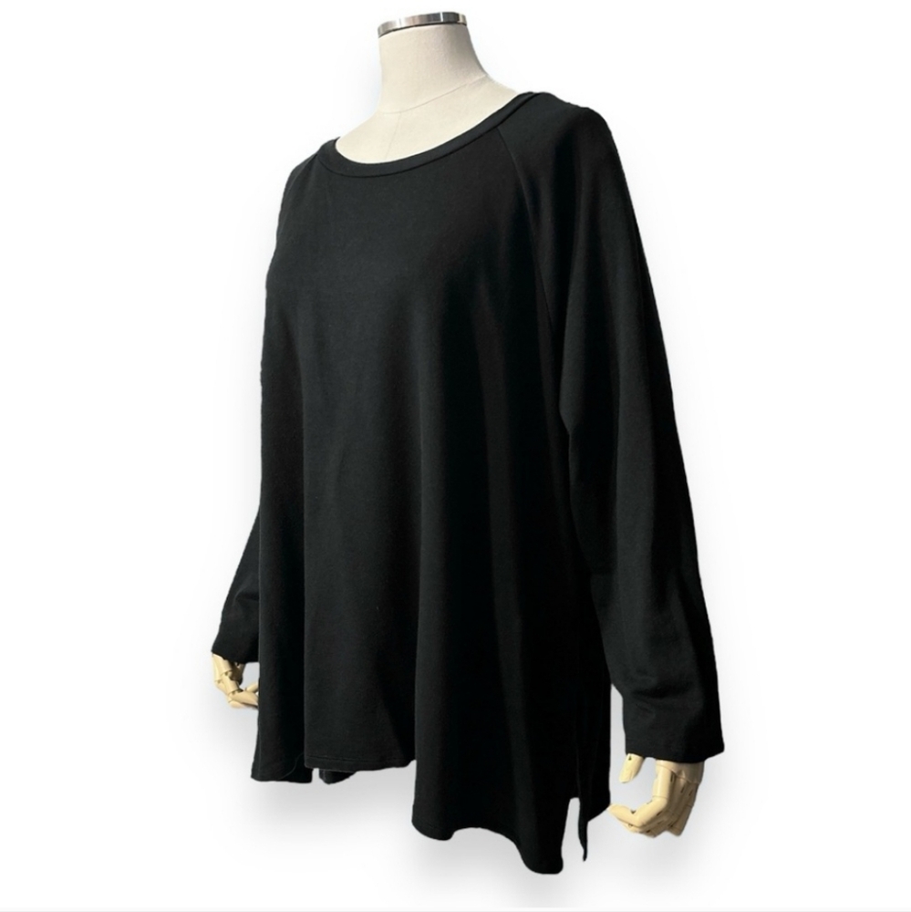 EILEEN FISHER Fine Jersey V Neck Long TopRelaxed and refined